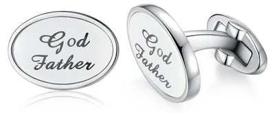 Imagen del producto de Gemelos ovalados para boda, diseño "Honey Bear", ideales como regalo para el novio, fabricados en acero inoxidable