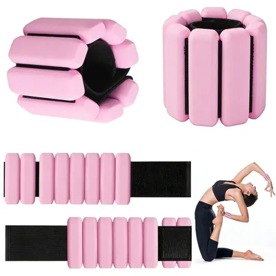 Image de Ensemble de 2 poids de poignet réglables pour le fitness et le yoga