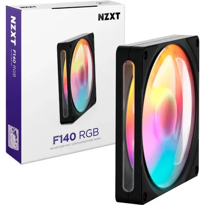 Produktbild von NZXT F140 RGB, Ventilator, 14 cm, 1800 RPM, 2200 RPM, Schwarz
