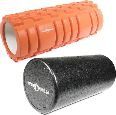 Produktbild von Faszienrolle 30cm + Faszienrolle mit Noppen Orange