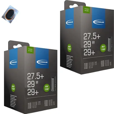 Produktbild von 2 x Schwalbe Fahrradschlauch AV19F-40 ("27.5+/29/29+") inkl. Schlauchflicken