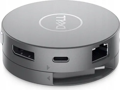 Produktbild von DELL Pro-7-in-1-USB-C-Travel-Adapter – DA310, Kabelgebunden, USB 3.2 Gen 2 (3.1 Gen 2) Type-C, 10,100,1000 Mbit/s, Silber, 3840 x 2160 Pixel, 1920 x 1080 Pixel