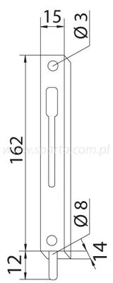 Produktbild von 1401-150 INOX Zasuwa czołowa Türverriegelung aus Edelstahl
