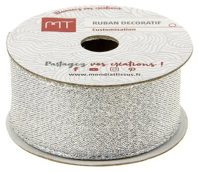 Imagen del producto de Bobina de cinta plateada de 25 mm