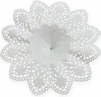 Produktbild von Biedermeier-Manschetten, Papier, weiß, 4,5 cm ø/9,5 cm