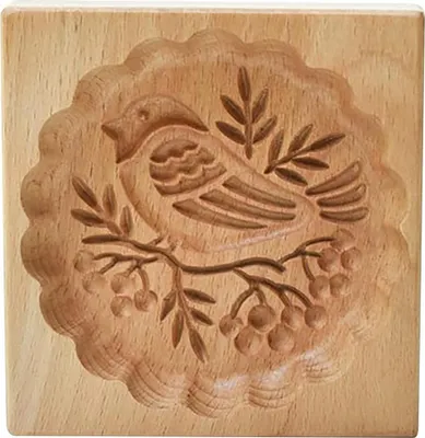 Produktbild von Ausstechform aus Holz, Weihnachtsplätzchenstempel, 3D-Prägewerkzeug zum Basteln, Dekorieren und Backen, DIY-Plätzchenform für die ganze Familie für Muffins, Mondkuchen und Plätzchen (Vogel)
