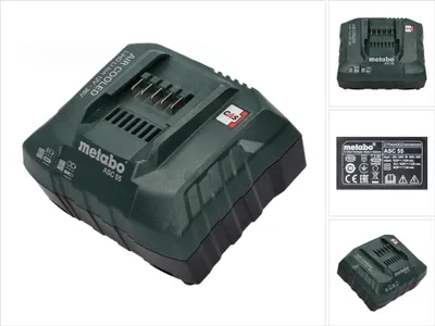 Immagine prodotto di Metabo Ladegerät ASV 55 für Schiebesitz Akkus 12 V - 36 V, Air Cooled Technik