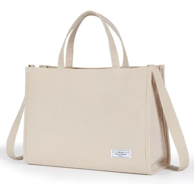 Produktbild von Kalidi Tragetasche für Damen, Cord, Crossbody-Tasche, lässig, mit Reißverschluss