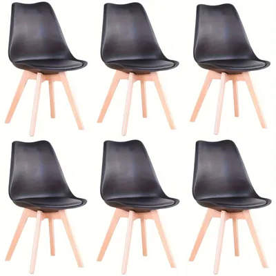 Produktbild von Esszimmerstühle - Stühle - Esszimmerstühle - Stühle ohne Armlehnen - Skandinavische Stühle - Set mit 6 Stück