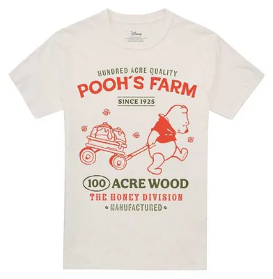 Image de Winnie l'ourson - T-shirt « Pooh's Farm » pour homme/femme, unie TV33986 (XXL) (Naturel)
