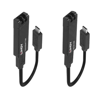 Produktbild von Fibre Optic USB 3.2 Typ C Extender (schwarz, max. Reichweite 100 Meter)