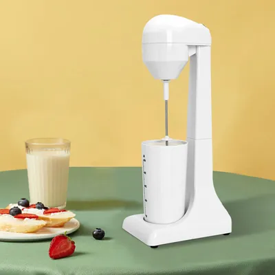Obrázek produktu pro Šejkr na mléčné koktejly, šejkr na mléko, mixér na nápoje, šejkr na mléko, bezpečnostní šejkr na mléko, bílý