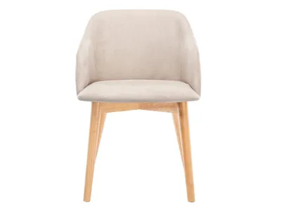 Produktbild von Satz von 2 Stühlen - Stoff und Gummiholz - beige - JELISA