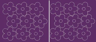 Produktbild von Wandaufkleber, Fensterblumen, 18 Stück, lila matt