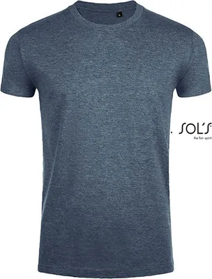 Produktbild von SOLs 00580 | Imperial Fit Herren T-Shirt - Farbe: Heather Denim - Größe: M