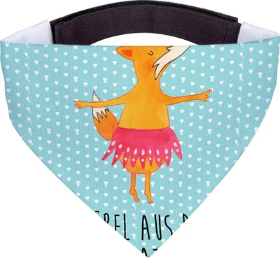 Produktbild von Mr. & Mrs. Panda Bandana Fuchs Ballerina - Türkis Pastell - Geschenk, Hunde, Party, Halstuch, Hund, Yeah, Geburtstag, Hundetuch, Einladung