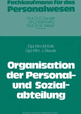 Produktbild von Die Organisation der Personal- und Sozialabteilung