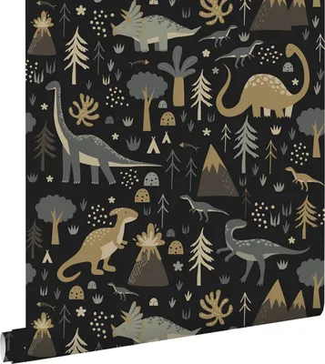 Zdjęcie produktu dla ESTAhome Tapeta dinozaury szaro-niebieskim,brązowymIczarnym 50 x 900 cm