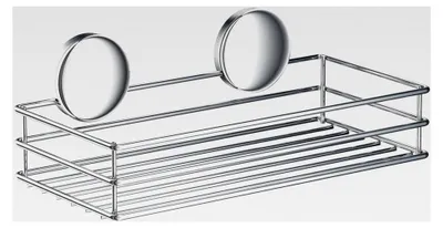 Produktbild von Duschkorb selbstklebend aus verchromtem Edelstahl, silber