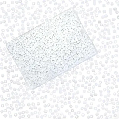 Image de Perles de verre blanches, 3 mm, 1500 pièces, pour la fabrication de bijoux