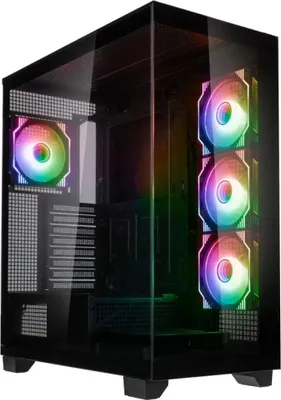 Produktbild von Kolink UNITY ARENA ARGB, Midi Tower, PC, Schwarz, ATX, EATX, micro ATX, Mini-ITX, Stahl, Gehärtetes Glas, Gaming