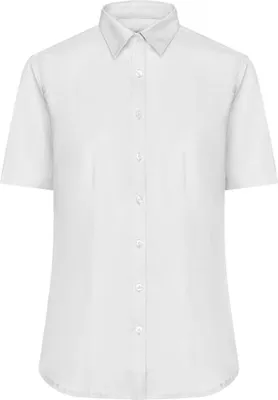 Produktbild von Ladies' Shirt Shortsleeve Micro-Twill white, Gr. S