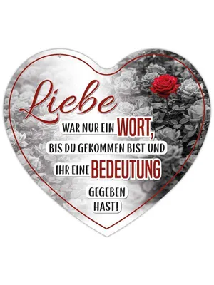 Produktbild von Herz Blechschild Liebe war nur ein Wort HB035