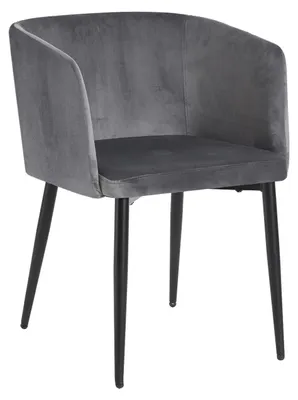 Produktbild von Stuhl Destin gepolstert mit Armlehnen, halbhohe Lehne, Grau, 58x73x56 cm, Sitzhöhe 46 cm