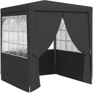 Produktbild von Gartenpavillon, Empfangszelt, Pavillon, mit Seitenwänden, 2,5 x 2,5 m, Anthrazit, 90 g/m?