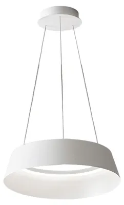 Produktbild von Juliette S Gealuce LED-Pendelleuchte 50 W 2300 lm 3000 K Opalweiß, satiniertes Aluminiumgestell, dimmbar mit Phasenanschnitt - FJUSB1