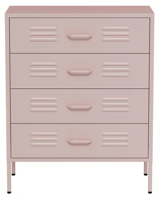 Zdjęcie produktu dla Komoda Lendo Online, metalowa, 80x40x100 cm, kolor różowy