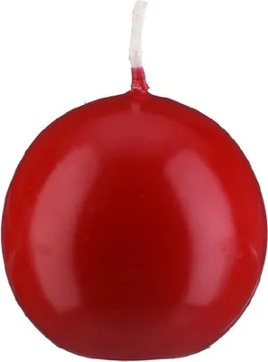 Produktbild von Kugelkerzen Klarlack - hochglänzend Rot Ø 10 cm, 4 Stück, gelackte Kerzen, exclusive besondere Kerz