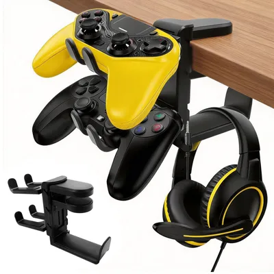 Produktbild von 2-in-1-Kopfhörerhalter mit Kabelmanagement für Gaming