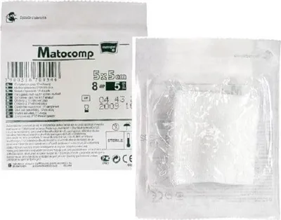 Image de Compresses de gaze Matocomp 10x10 cm stérile, 8 plis, 3 pces