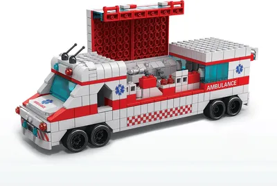 Obrázok produktu pre Avizar, stavebnicová súprava sanitky 6 v 1, 1000 dielov na zostavenie, viacfarebná