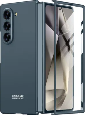 Obrázek produktu pro Pouzdro pro Samsung Galaxy Z Fold 6 Tenké Matné Pevné PC Pouzdro s Ochrannou Fólií na Displej zelené