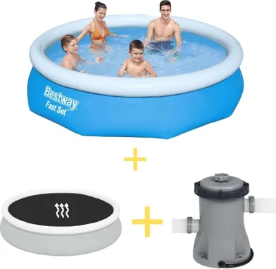 Obrázek produktu pro Bazén Bestway - Fast Set - 305 x 76 cm - včetně solární plachty a filtračního čerpadla