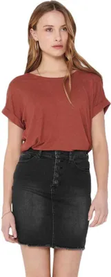 Produktbild von ONLY 15106662, T-Shirt, Erwachsener, Weiblich, Rot, Red / Henna, XS