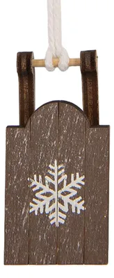 Obrázok produktu pre Clayre & Eef Vianočná ozdoba – sane, 3 x 2 x 6 cm, hnedé drevo