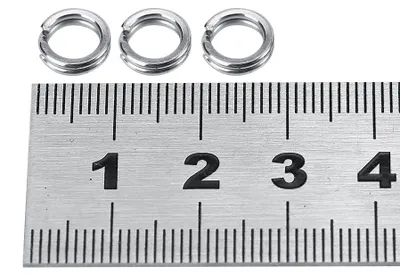 Produktbild von 100 Stück Angeln Edelstahl Double Circle Split Ring Lure Tackle Connector (9#)