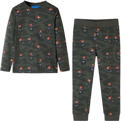 Produktbild von Kinderpyjama mit Langen Ärmeln Khaki 116