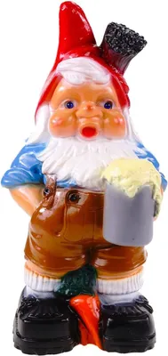 Productafbeelding van Tuinkabouter - Decoratie figuur - Tuinfeest opvrolijken - Weerbestendig PVC - 36 cm hoog - Multicolor