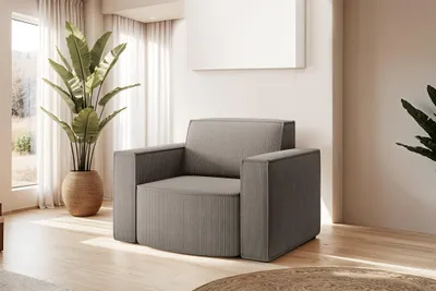 Produktbild von Sessel Designersessel PALMA in Stoff Scala Grau