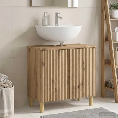 Obrázok produktu pre Maison Exclusive – Skrinka pod umývadlo ARNHEM, Imitácia dreva Artisan, 59,5 x 31,5 x 59 cm