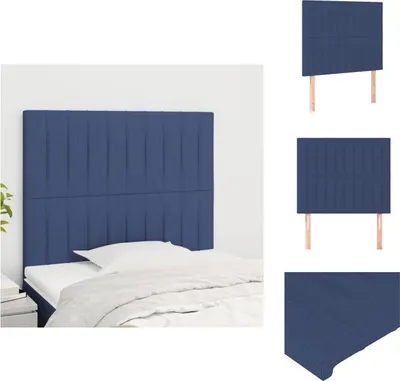 Produktbild von vidaXL Kopfteile 2 Stk. Blau 90x5x78/88 cm Stoff -  Kopf- & Fußenden