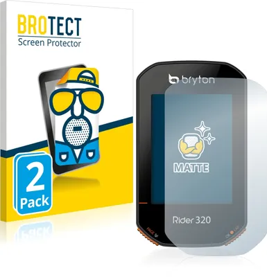 Produktbild von 2x BROTECT Schutzfolie für Bryton Rider 320 Displayschutz Displayschutzfolie Folie Matt Entspiegelungsfolie