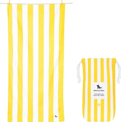 Produktbild von Dock & Bay Beach Towel XL Boracay Yellow 200x90cm