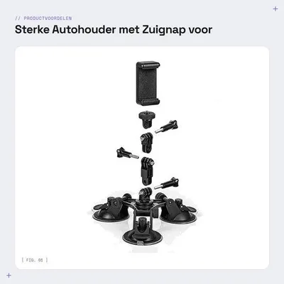Produktbild von Robuster Smartphone- und Kamerahalterung mit Saugnapf