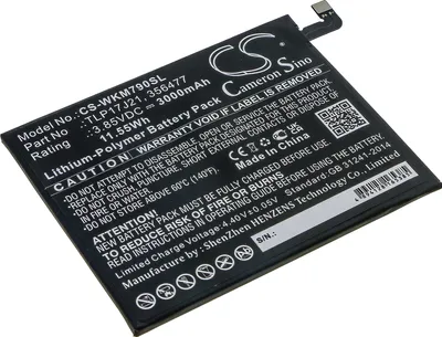 Produktbild von TECHTEK Akku Kompatibel mit [Wiko] M1790, View XL Ersetzt 356477, für TLP17J21