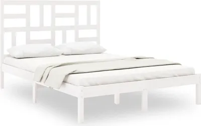 Produktbild von vidaXL Massivholzbett Weiß 140x200 cm